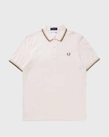 Polo skjorte Comme des Garçons Fred Perry Knit T-Shirt Beige | FO-T501-S25-3, 1