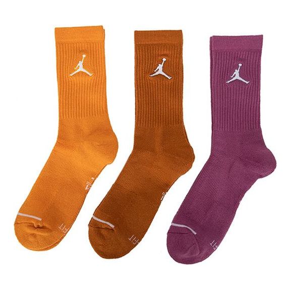 Sokker Jordan Air Jordan Logo Casual Breathable Sports Socks 3 Pairs Flerfarvet | SX5545-500