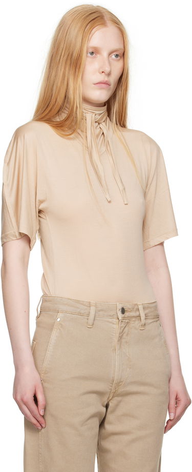 T-shirt LEMAIRE Lemaire Short Sleeve Foulard T-Shirt Beige | TO1337 LJ1011, 1