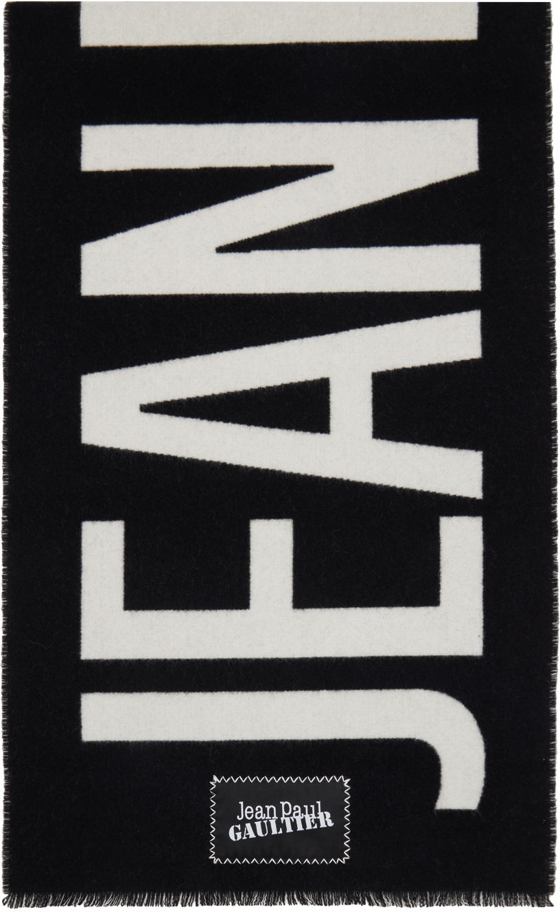 Tørklæde Jean Paul Gaultier Gaultier 'The Jean Paul Gaultier' Logo Scarf Sort | 24/30-U-EC035P-C549-0001