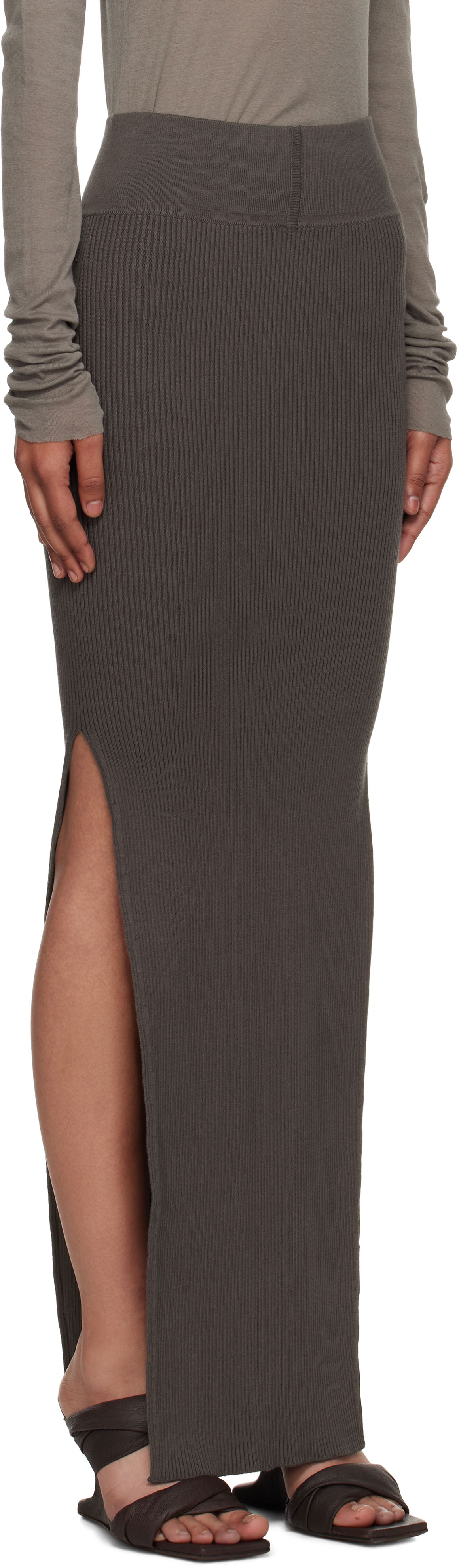 Nederdel Rick Owens Rick Owens Concordians Sacriskirt Midi Skirt Grå | RP02E4619 RIBVI, 1