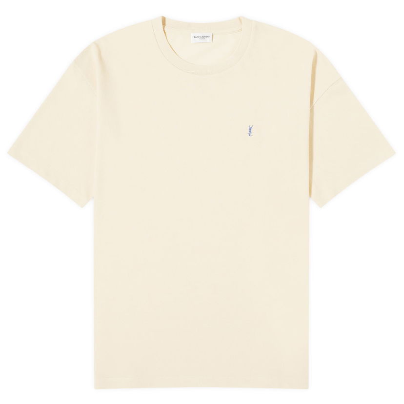 T-shirt Saint Laurent Pique Logo Lyserød | 781566Y37HC-7265