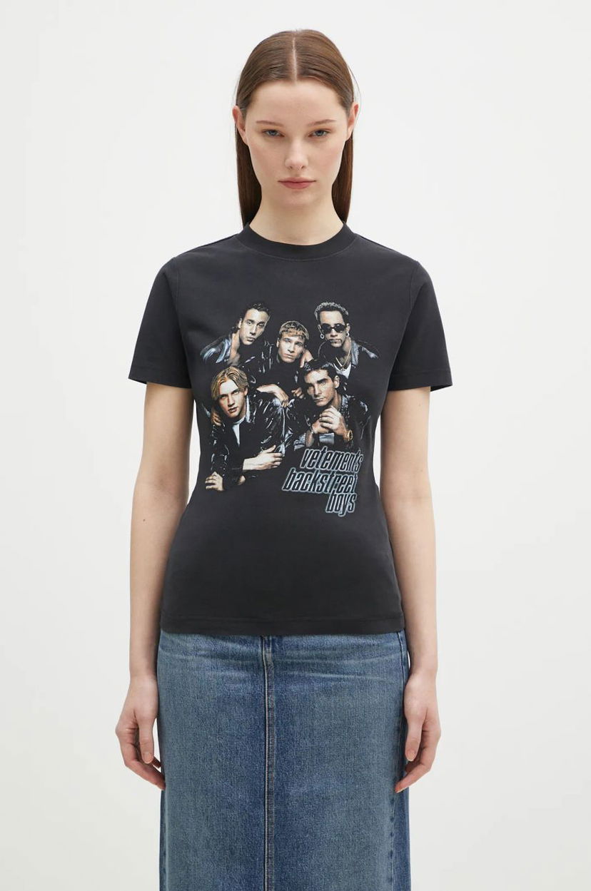 T-shirt VETEMENTS VETEMENTS Backstreet Boys Fitted T-Shirt Sort | WA66TR600B
