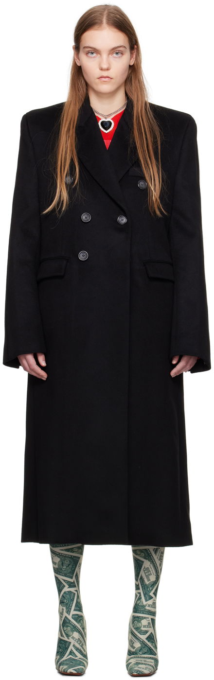 Frakker VETEMENTS VTMNTS Tailored Double-Breasted Maxi Coat Sort | VL20CO100B