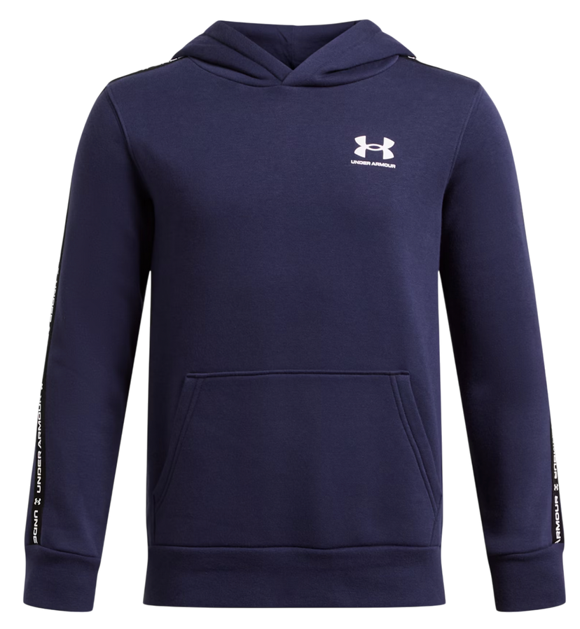 Sweatshirt Under Armour Under Armour B Icon Fleece Taping Hoodie Mørkeblå | 1390293-410