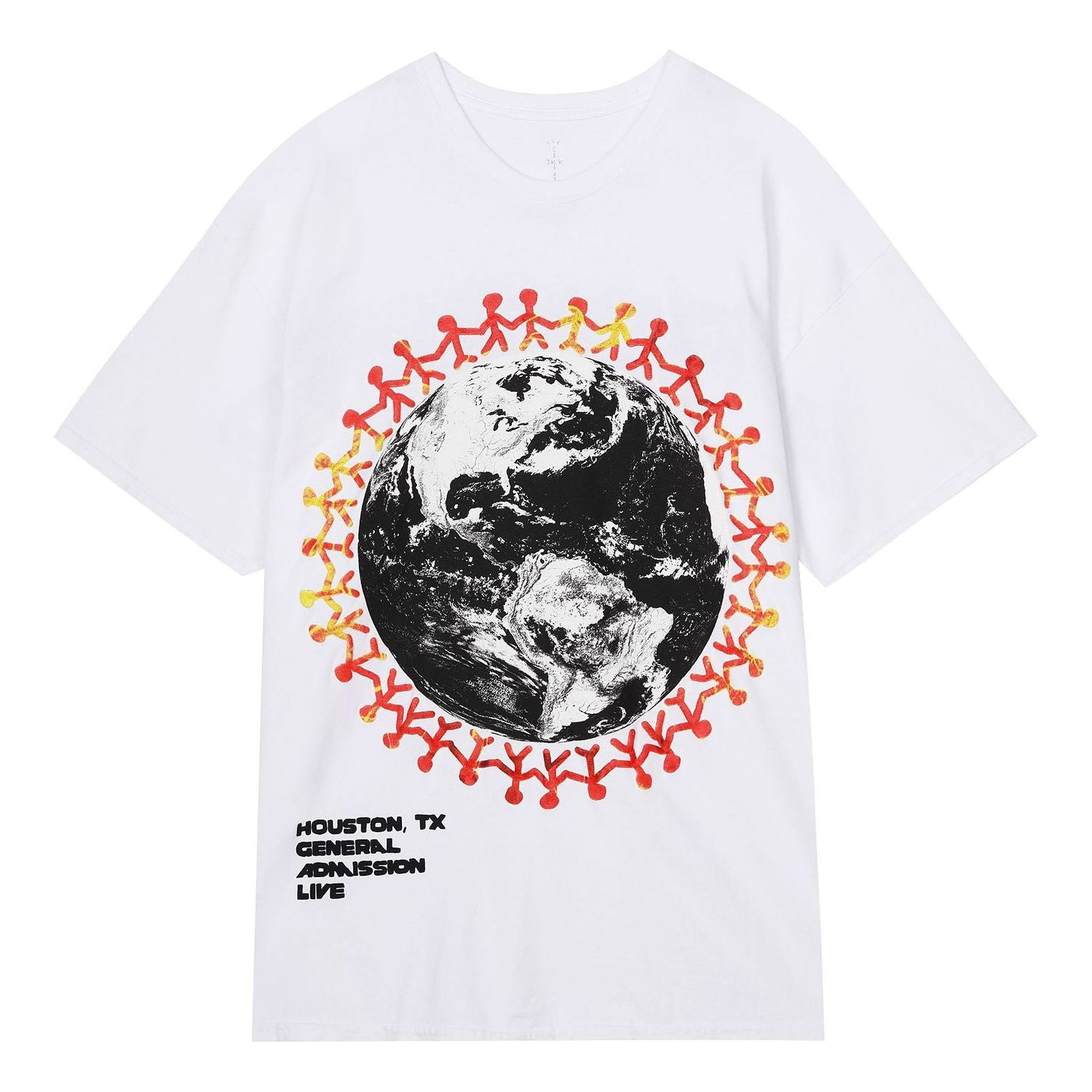 T-shirt Cactus Jack by Travis Scott Travis Scott Around The World Graphic T-Shirt Hvid | 93665-130, 0
