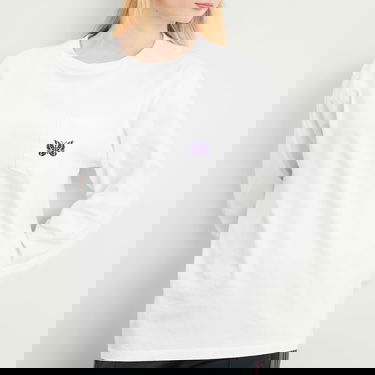 T-shirt Needles Long Sleeve Pocket T-Shirt Hvid | RW348-A, 5