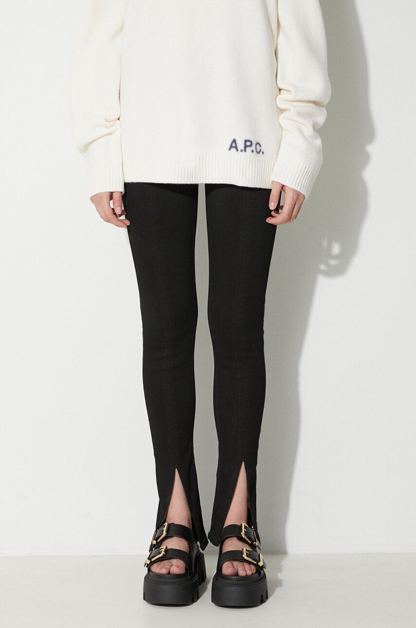 Leggings Rick Owens Split Hem Leggings Sort | DS02C5317.SBB, 0