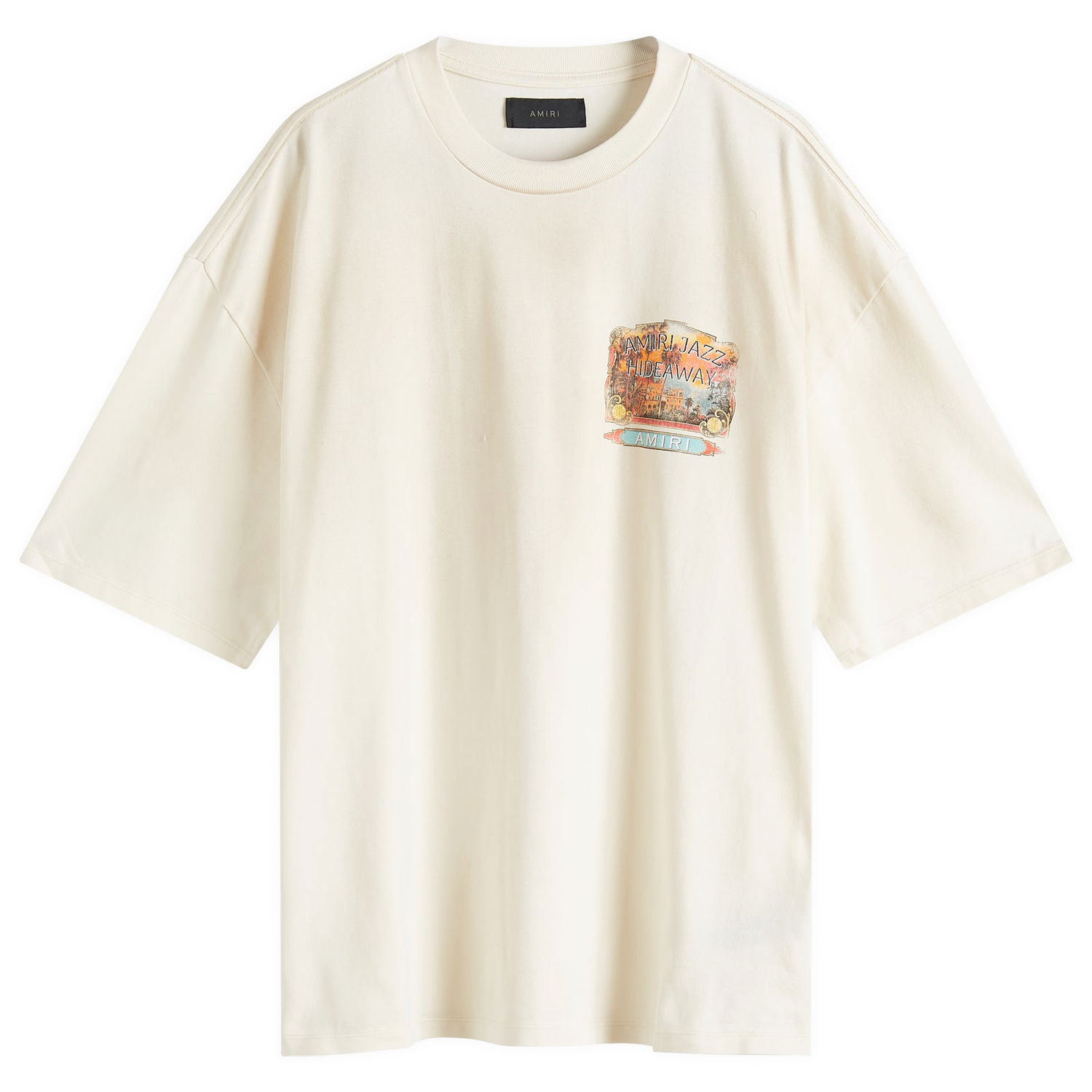 T-shirt AMIRI AMIRI Jazz Hideaway Graphic T-Shirt, Size Large Beige | AMJYTE1165-127, 0