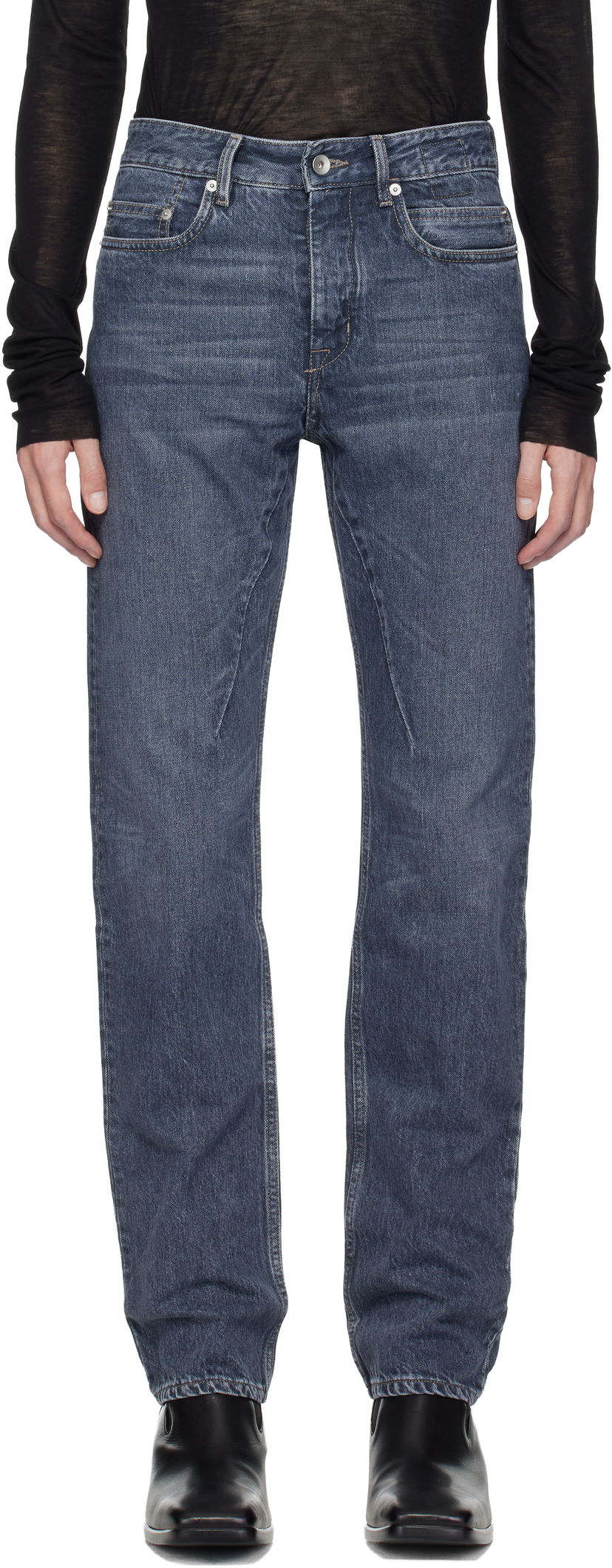 Jeans Rick Owens Concordians Fog Cut Jeans Blå | DU02E7397 DGY