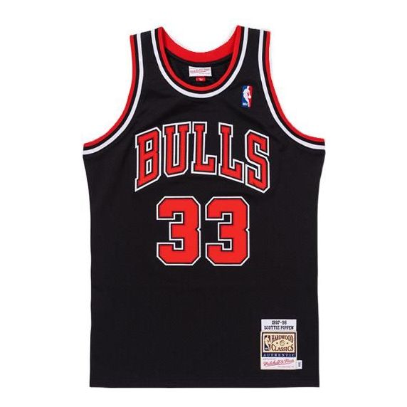 Jersey Mitchell & Ness Mitchell & Ness NBA Chicago Bulls 1997-98 Scottie Pippen Jersey Sort | AJY4GS18077-CBUBLCK97SPI