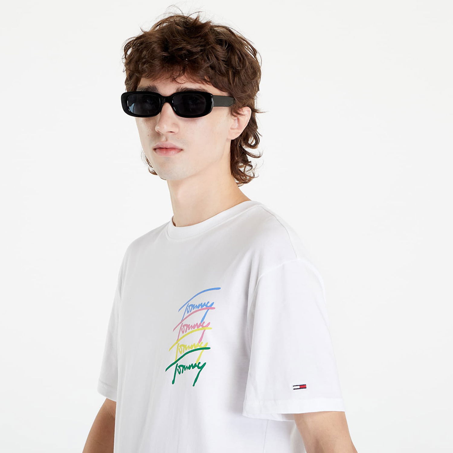 T-shirt Tommy Hilfiger Classic Back Art Hvid | DM0DM15003 YBR, 1