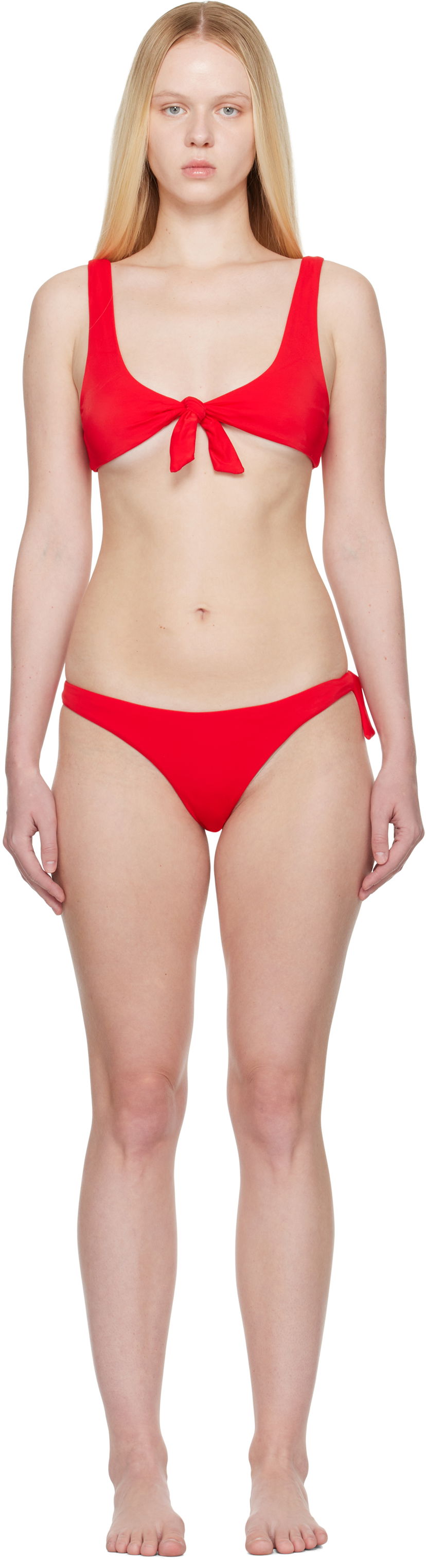 Badetøj The Attico Attico Self-Tie Bikini Rød | 250WBC00007 PAA094AA