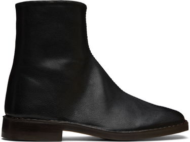 Tøj LEMAIRE LEMAIRE Piped Zip Boots Sort | FO0155 LL0043, 0