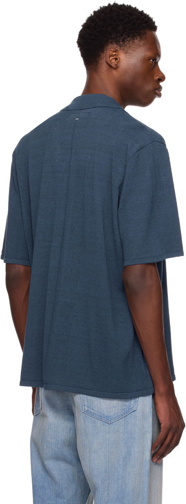 Skjorte rag & bone Rag & Bone Avery Zuma Knitted Shirt Blå | MBS25P020NC20, 2