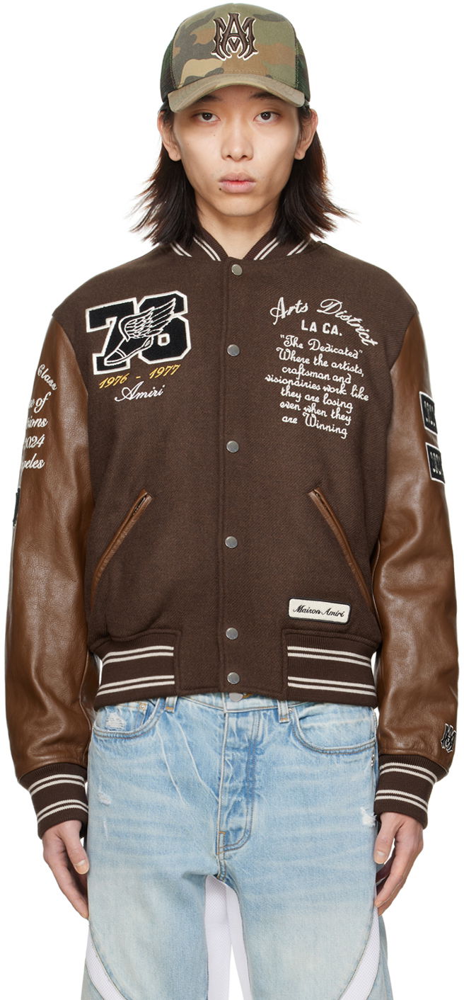 Bomberjakke AMIRI Eagle Bomber Jacket Brun | PS24MOS054