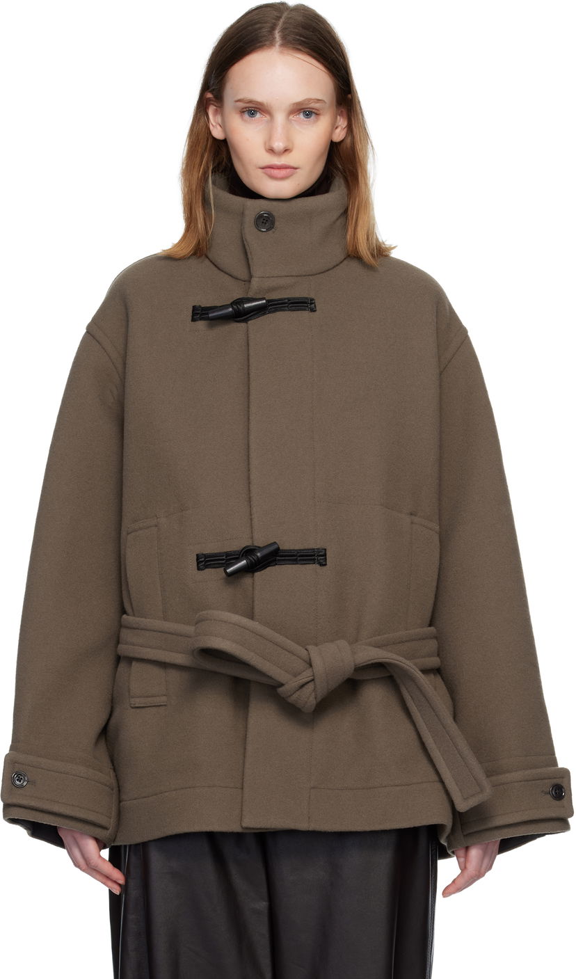 Frakker LEMAIRE Short Duffle Coat Brun | CO1113 LF1116