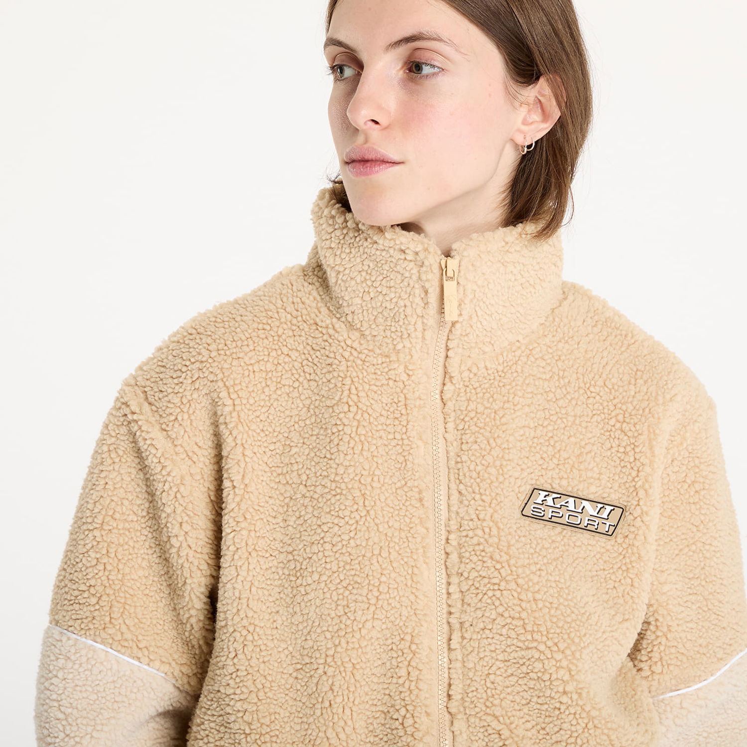 Jakke Karl Kani Sport Patch Teddy Block Beige | 61760014, 1