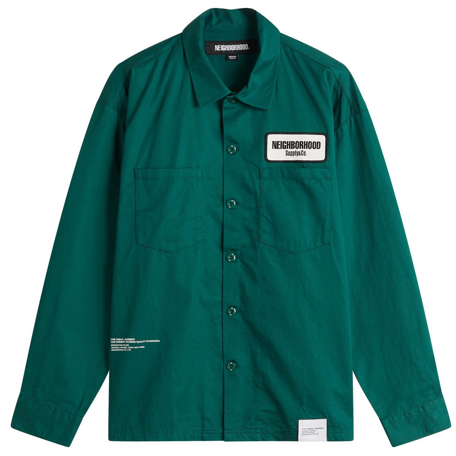 Skjorte Neighborhood Classic Work Shirt Grøn | 251TSNH-SHM03-GRN, 1