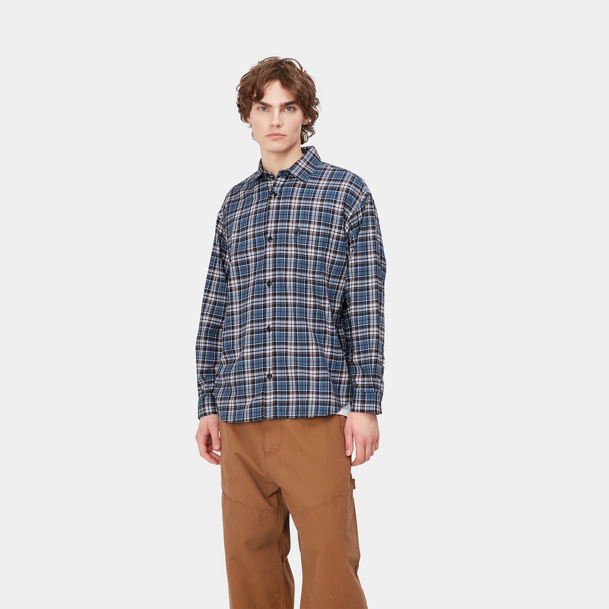 Skjorte Carhartt WIP L/S Yuma Shirt Blå | I031362_1EH_XX, 0