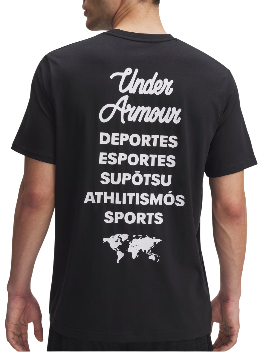 T-shirt Under Armour T-Shirt World Map Sports Wordmark Sort | 6004143-001, 1