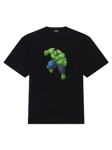 T-shirt Balenciaga Hulk 2021x MARVEL Medium Fit T-shirt Sort | 612966TLV591000
