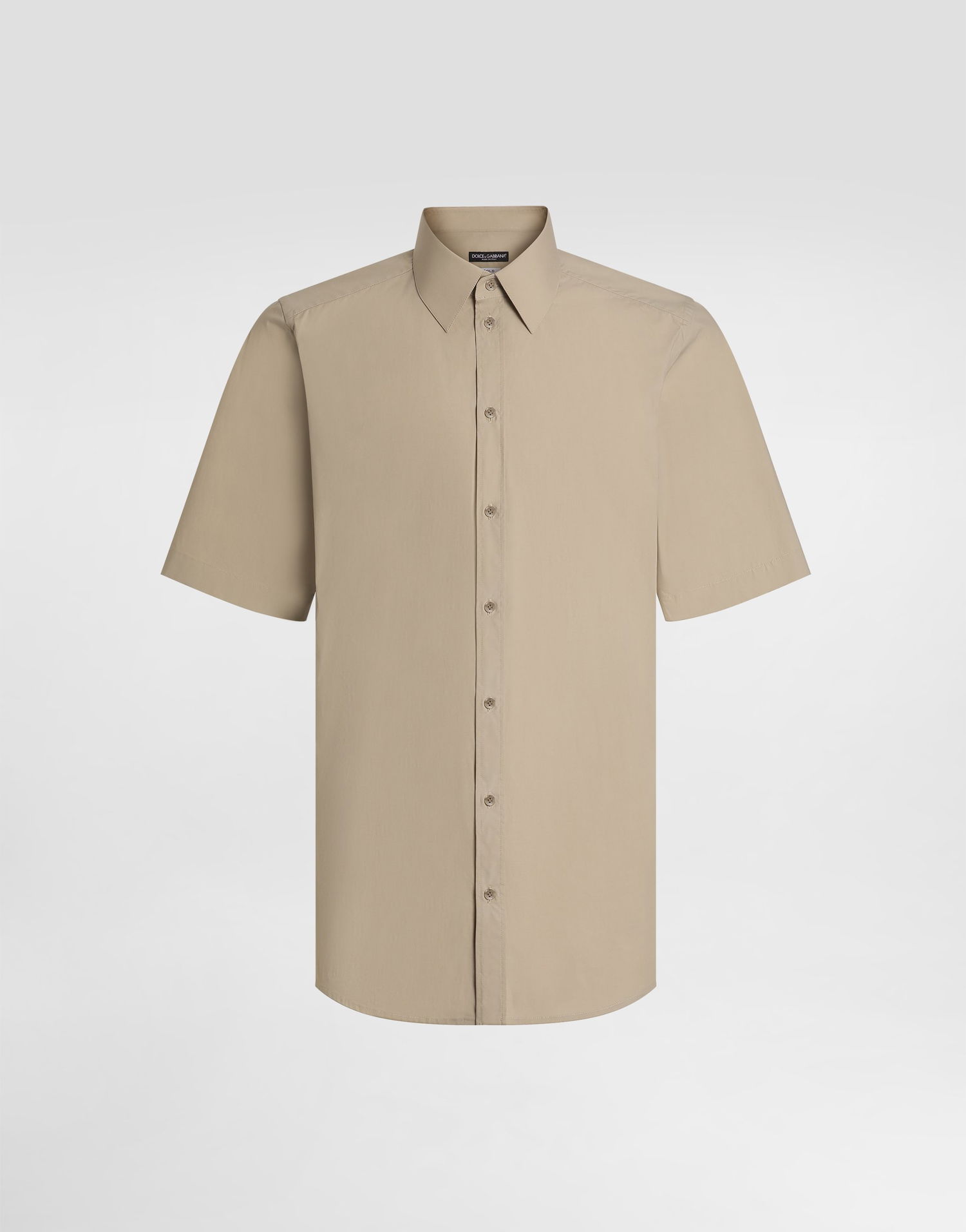 Skjorte Dolce & Gabbana Dolce & Gabbana Men's Extra Fine Poplin Short Sleeve Shirt Beige | G5NN5TFUEFJM3954, 0