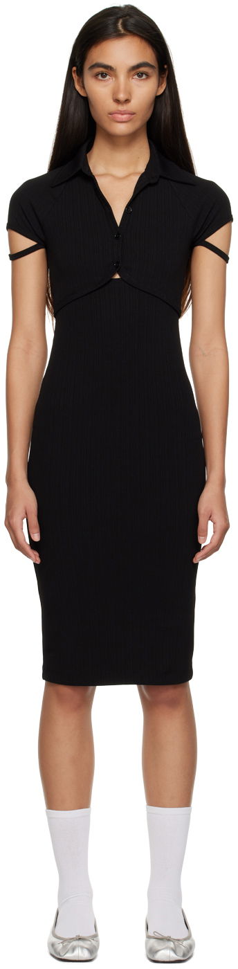 Kjole Helmut Lang Helmut Lang Cutout Midi Dress Sort | N01HW605