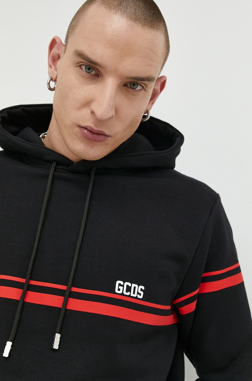 Sweatshirt GCDS Low Logo Band Hoodie Sort | SS23M100158, 0