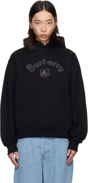 Sweatshirt Burberry Burberry Gothic Logo Hoodie Sort | 8116111, 0