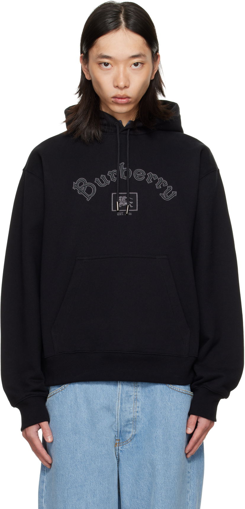 Sweatshirt Burberry Burberry Gothic Logo Hoodie Sort | 8116111