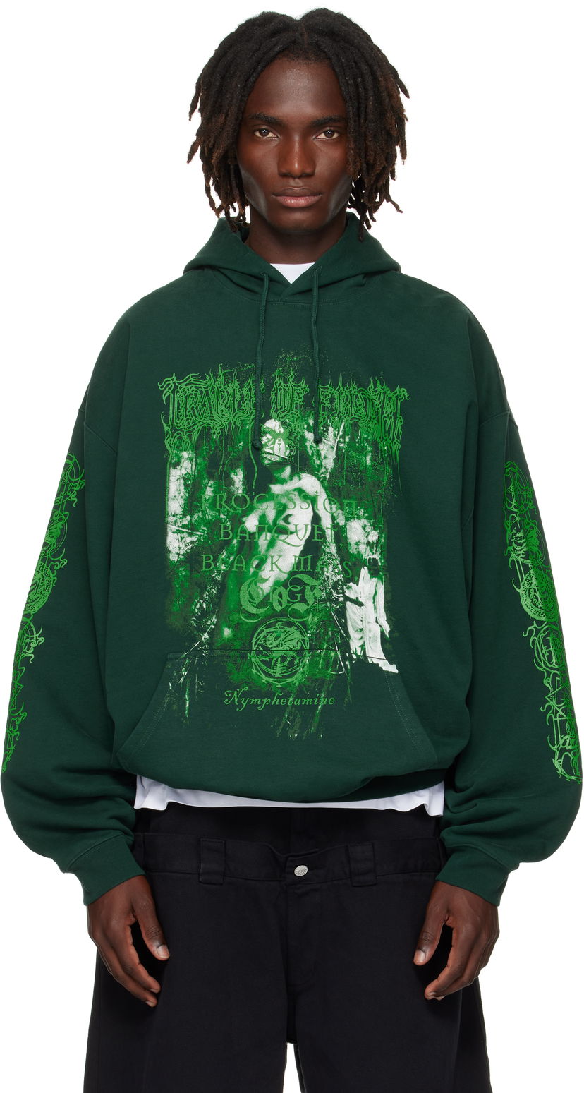 Sweatshirt VETEMENTS Vetements Cradle of Filth Nymphetamine Oversized Hoodie Grøn | UCF76HD750E