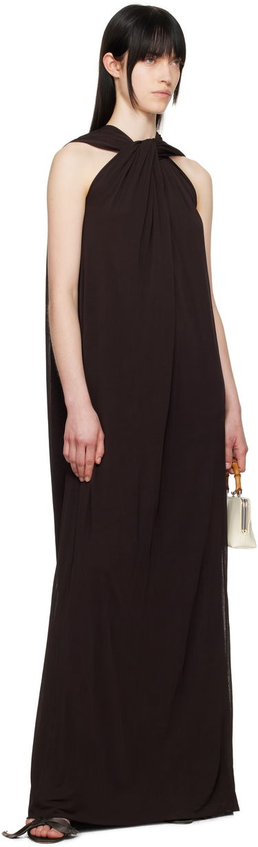 Kjole Jil Sander Jil Sander Draped Maxi Dress Brun | J02CT0473_J20041, 3