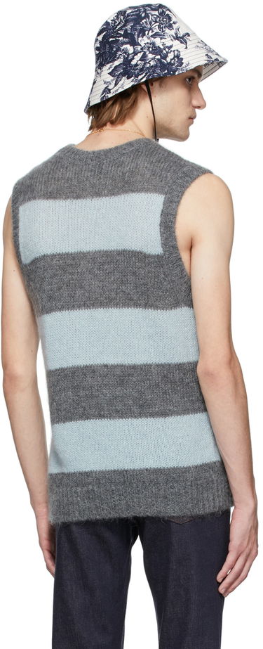 Sweater Erdem Erdem Ethan Mohair Striped Vest Grå | MW22_801MGGMK, 2