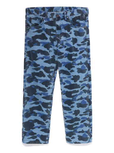 Joggingbukser BAPE Color Camo Denim Pants Mørkeblå | 1J30-150-003