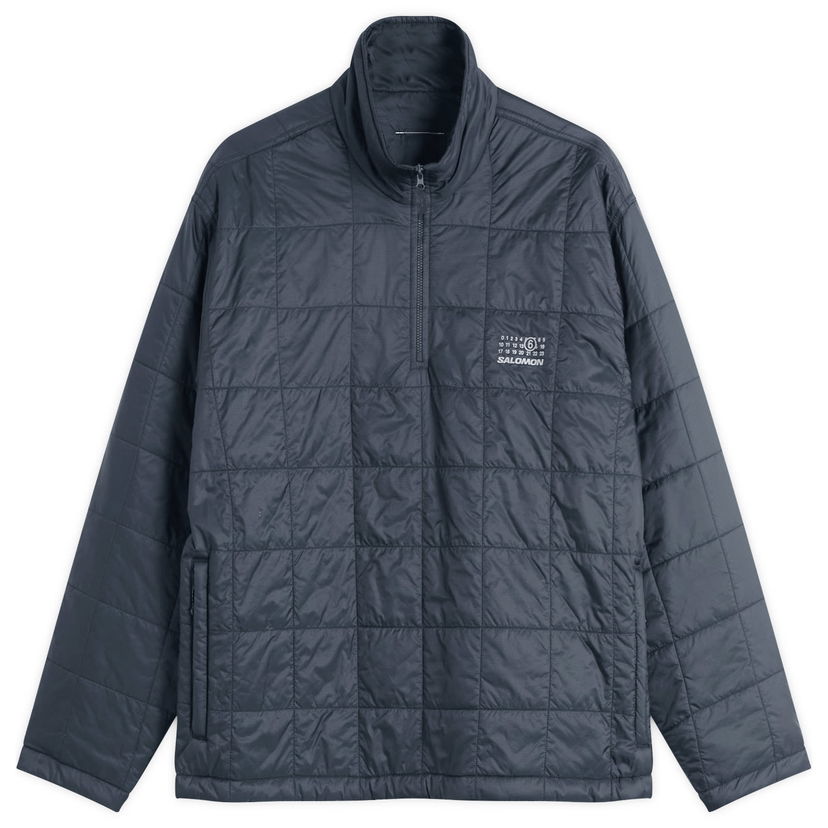 Puffer jakke Maison Margiela MM6 Maison Margiela Short Quilted Half-Zip Padded Coat Grå | SH0AM0068-M35595-900