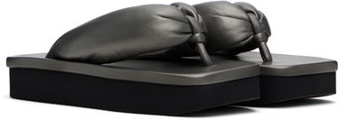 Skopleje Rick Owens Rick Owens Hollywood Lambskin Flip-Flops Grå | RP01E7811 LLPM, 3