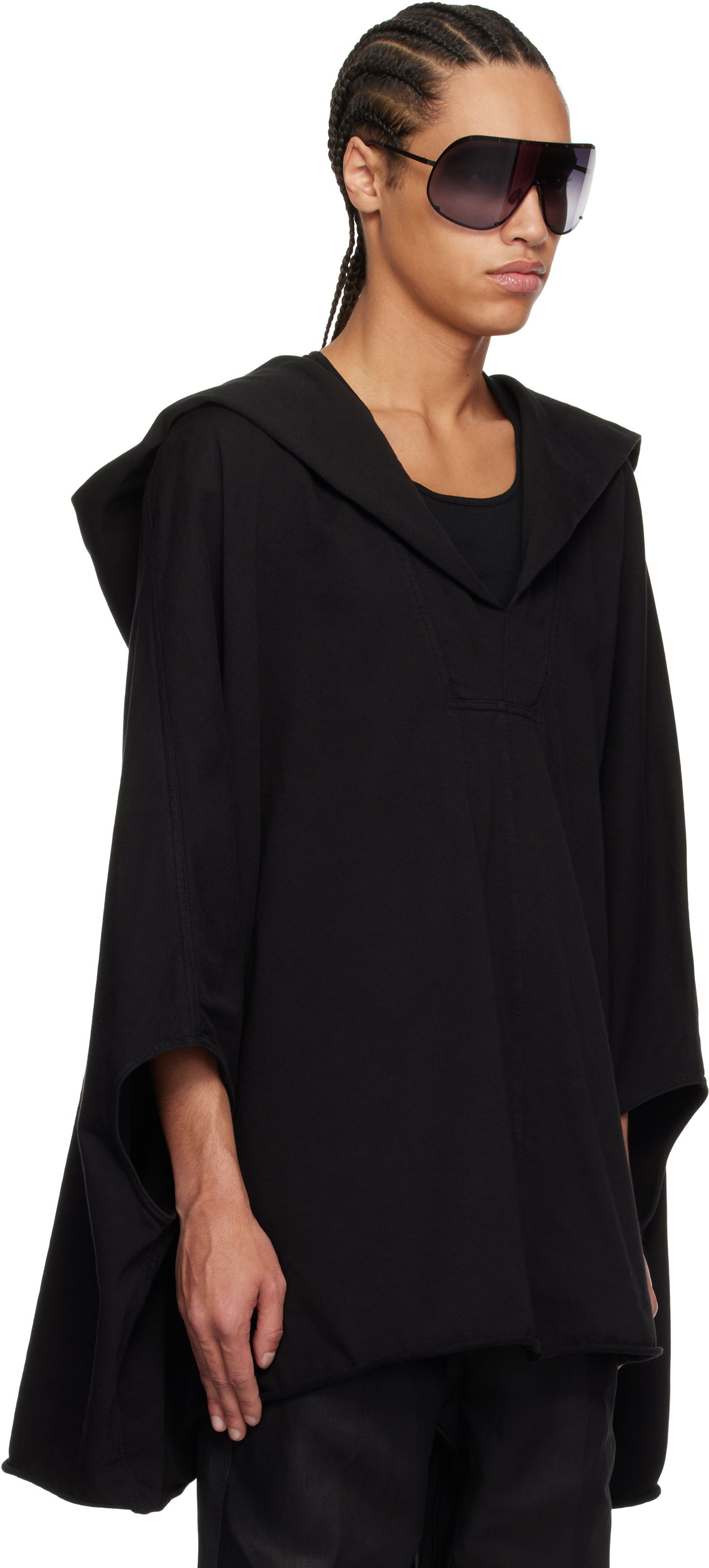 Sweater Rick Owens Rick Owens Kaftan Hoodie Sort | RR01E5505 RIG, 1