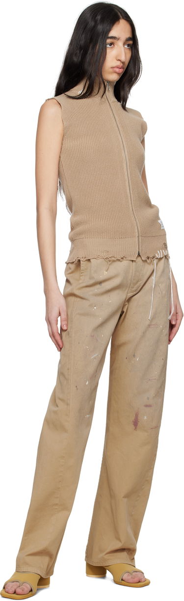 Cargo bukser Maison Margiela MM6 Maison Margiela Tailored Painter Trousers Beige | S62KB0230 M35435, 3