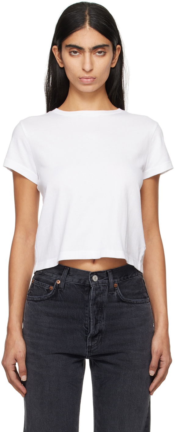 T-shirt AGOLDE Shrunken T-shirt Hvid | A7180-1507