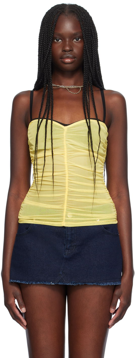 Tanktop Miaou Miaou Renzo Ruched Mesh Tube Top Gul | 7064PM1CRL