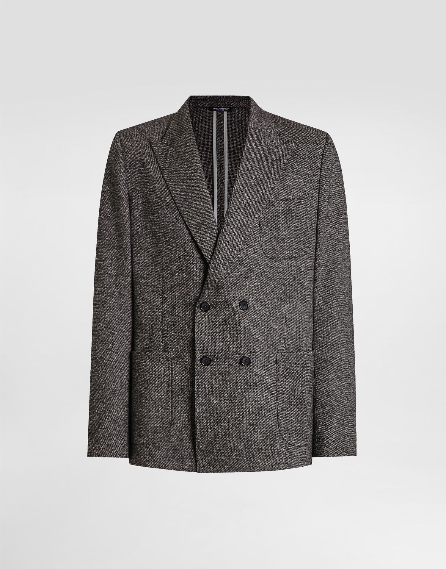 Jakke Dolce & Gabbana Dolce & Gabbana Double-breasted Portofino Jersey Jacket Grå | G2TK3TFM7CCS8030, 0