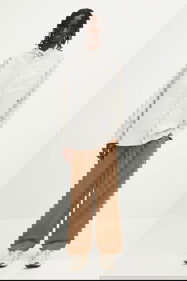 Skjorte AAPE by A Bathing Ape AAPE Now Long Relaxed Button-Down Shirt Hvid | AAPSTM8512XAO, 4