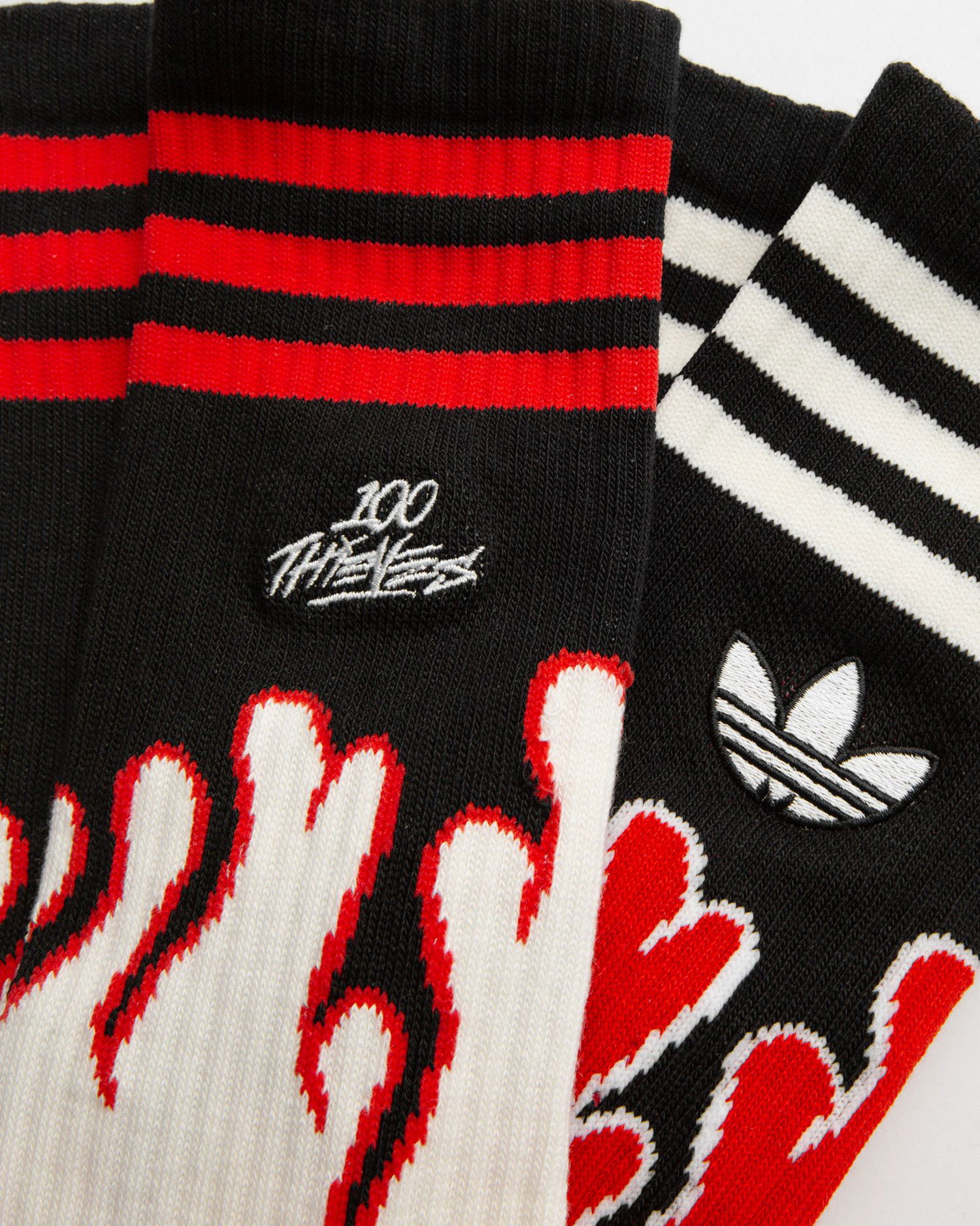 Sokker adidas Originals 100 THIEVES x Socks Hvid | JE0320, 1