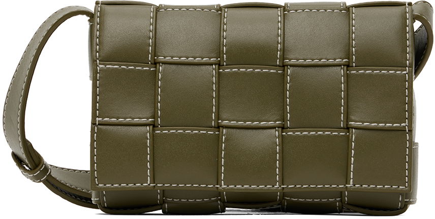 Skuldertaske Bottega Veneta Bottega Veneta Small Cassette Shoulder Bag Grøn | 763686V39K0, 0