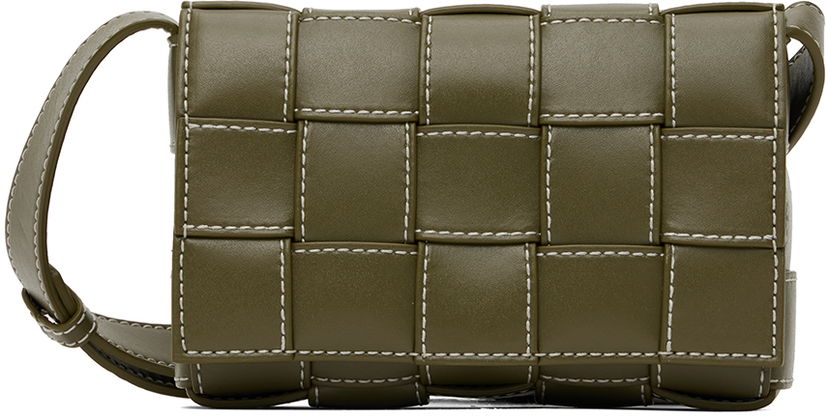 Skuldertaske Bottega Veneta Bottega Veneta Small Cassette Shoulder Bag Grøn | 763686V39K0