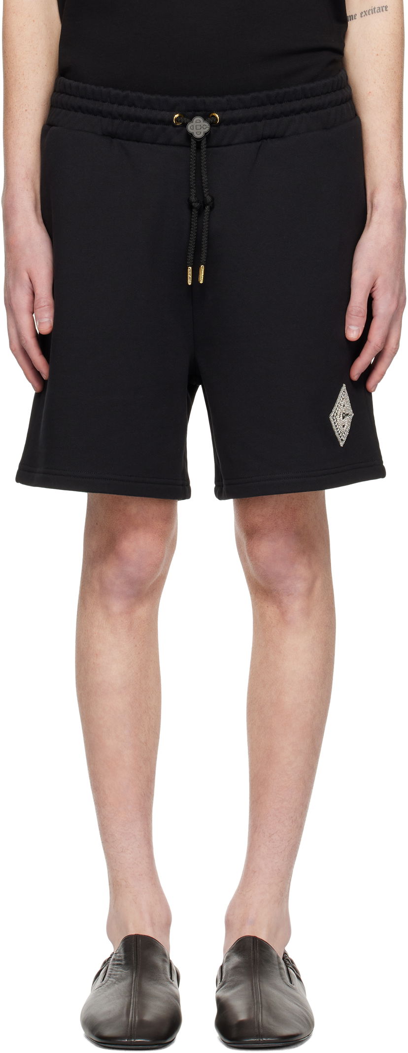 Shorts Casablanca Pearl Diamond Lounge Shorts Sort | MPS25-JTR-003-03