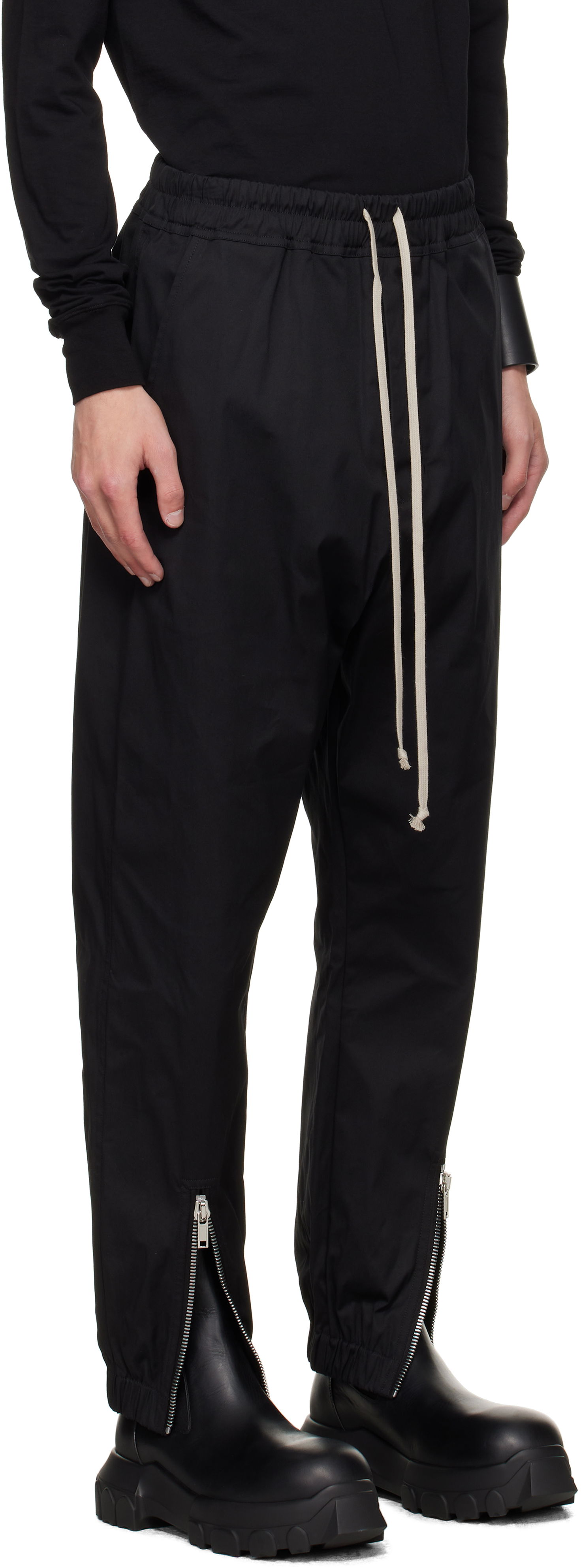 Joggingbukser Rick Owens Rick Owens Concordians Tecuatl Track Pants Sort | RU02E1331 TE, 1