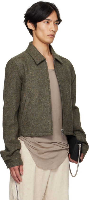 Jakke Rick Owens Rick Owens Alice Brad Cropped Jacket Grøn | RU02E1720 WRU, 1
