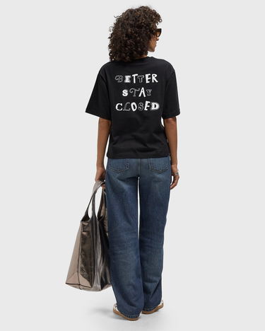T-shirt CLOSED Front Text Print T-Shirt Sort | C95925-44H-PR-100, 1